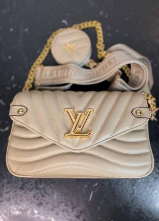 🖤🖤🖤сумка в стиле  vuitton new wave multi-pochette beige8 фото