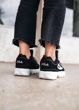 Женские кроссовки fila disruptor 2 black \ white скидка sale | жіночі кросівки чорні знижка4 фото