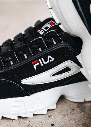 Женские кроссовки fila disruptor 2 black \ white скидка sale | жіночі кросівки чорні знижка9 фото