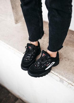 Женские кроссовки fila disruptor 2 black скидка sale | жіночі кросівки чорні знижка6 фото