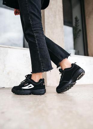 Женские кроссовки fila disruptor 2 black скидка sale | жіночі кросівки чорні знижка5 фото