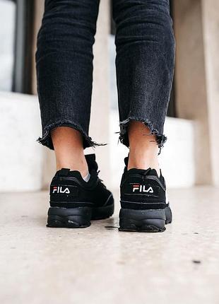 Жіночі кросівки fila disruptor 2 black знижка sale smb | жіночі кросівки чорні знижка9 фото