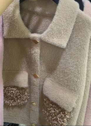 Шикарна курточка шубка альпака туреччина ☝️☝️☝️ відмінна якість7 фото