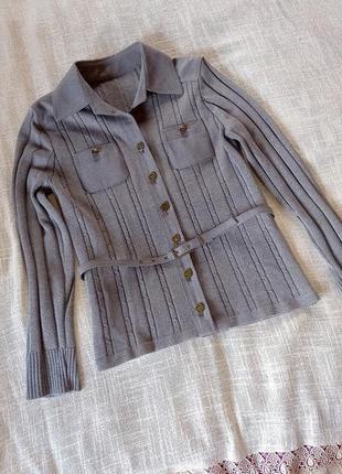 Кофта-пиджак delmod винтаж, шерсть пуговицы эмаль2 фото