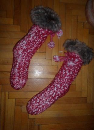 Тапочки для дома, очень теплые с мехом!