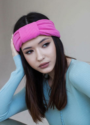 Пов'язка на голову рожева