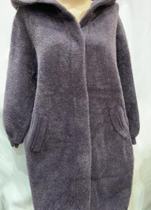 Шикарная курточка шубка пальто с шерстью альпаки ☝️☝️5 фото