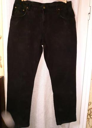 Мужские брендовые черные джинсы w38 l32, hero wrangler большой размер, батал винтаж1 фото
