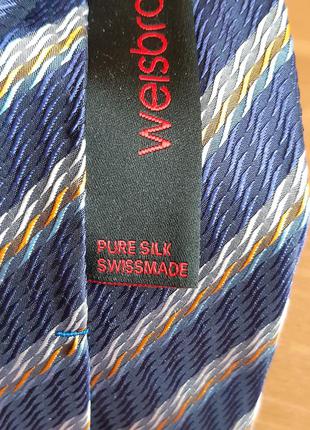 Фирменный, стильный  галстук,  100% шелк, от  известного бренда weisbrod  / швейцария