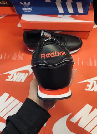 Кросівки чоловічі осінні reebok classic leather black кросівки рібок класік рібок осінь7 фото