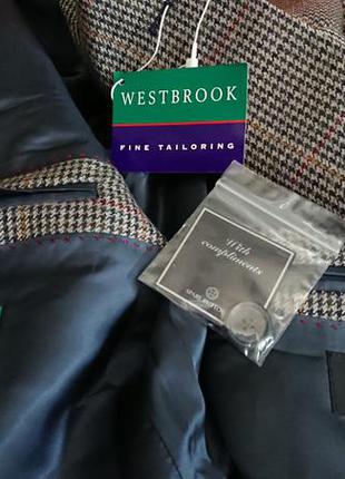Брендовий фірмовий шерстяний англійський піджак westbrook,новий з бірками,100% шерсть,розмір l-xl.8 фото