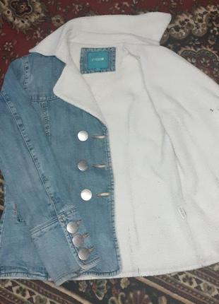 Джинсовая куртка на меху3 фото