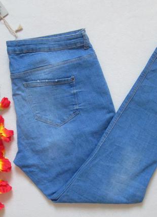 Шикарные стрейчевые джинсы скинни батал с нескозными рваностями  denim co 🍁🌹🍁9 фото