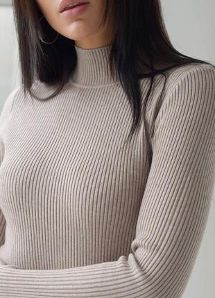 Базовый гольф в рубчик, 30 расцветок, водолазка, гольф, кофта