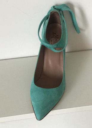 Ексклюзивні туфлі alberto la torre, красивого емералдового кольору, куплені в італії7 фото