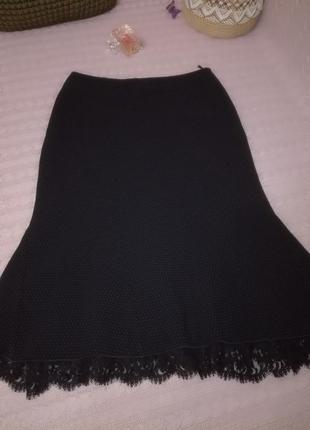 Шикарная юбка с ажурным низом vip люкс премиум класса moschino (love moschino), р.8/101 фото
