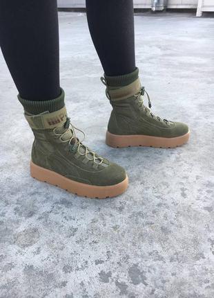 Чоботи puma x fenty scuba boot olive