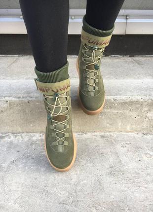 Cапоги puma x fenty scuba boot olive5 фото