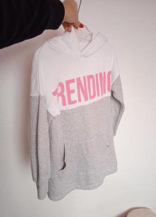 Платье туника худи с утеплителем