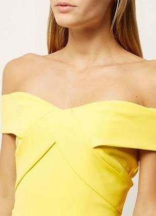 Облягаюче плаття футляр міді зі спущеними плечима river island