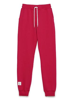 Женские спортивные хлопковые джоггеры малинового цвета chikiss clt 003/004
