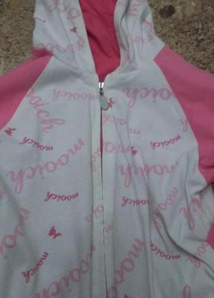 Рожевий комплект на дівчинку mooich курточка штанці до 130 см5 фото