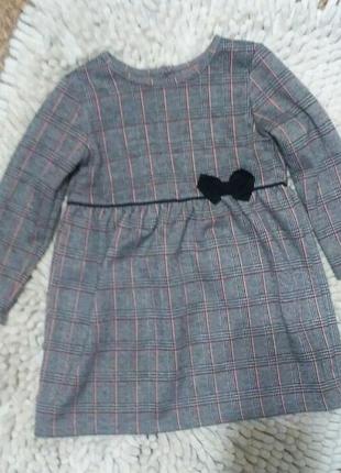 Платье в симпатичную клетку рукав30,5 шир.плеч24 пог27см дл.платья46см