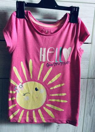 Рожева футболка тишко з сонечком tu hello summer.