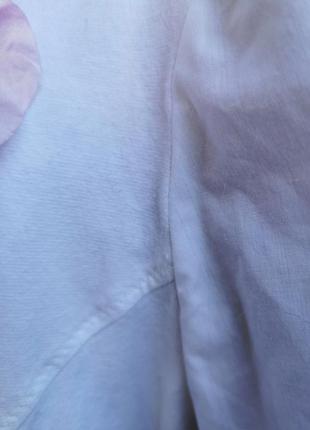 Блуза комбінована рукав "ліхтарик" вінтажна з вишивкою в етно стилі бохо баварська коттон7 фото