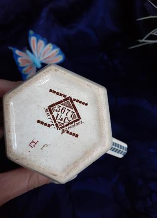 Антикваріат! 1878-1890 роки sarreguemines саржемин франція чайник для кави кераміка опак з мельхіорової кришкою схилом клеймо оригінал7 фото
