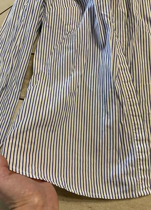 Рубашка mango классическая в полоску модная mango стильная строгая классическая4 фото