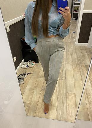 Штаны женские в клетку тёплые reserved