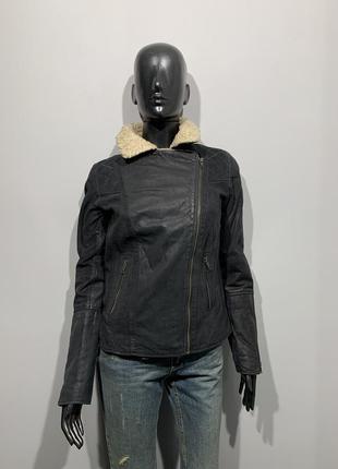 Шкіряна куртка-косуха promod10 фото