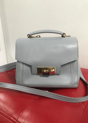 Голубая сумка кожаная сумочка кроссбоди сумочка италия 🔥🔥🔥