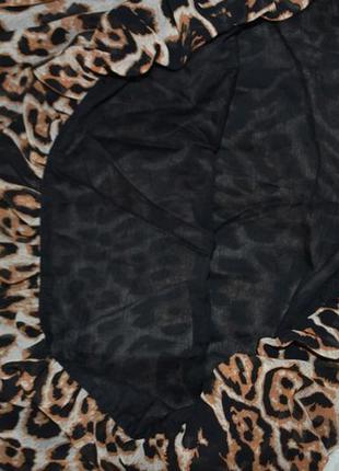 Шиканая блуза свободного кроя  тiffi, шелк,  трендовая леопардовая расцветка2 фото