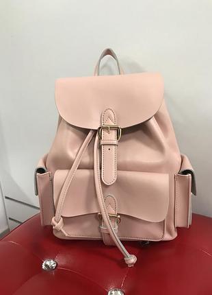 Кожаный рюкзак розовый рюкзачок сумка сумочка 🔥🔥🔥италия