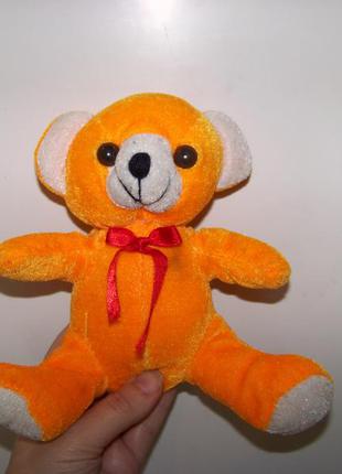Мягкая игрушка оранжевый медведь 16 см3 фото