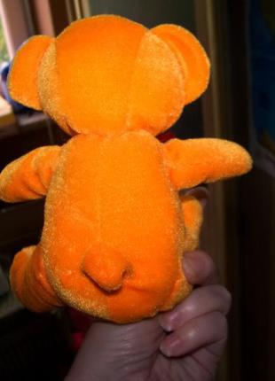 Мягкая игрушка оранжевый медведь 16 см4 фото