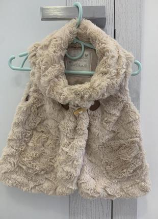 Жилетка меховушка matalan ( 12-18 м)