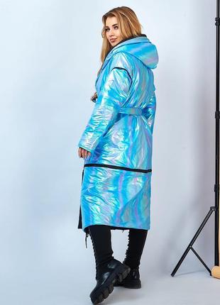 Пальто жилет куртка трансформер 5461,29 голубой цвет6 фото