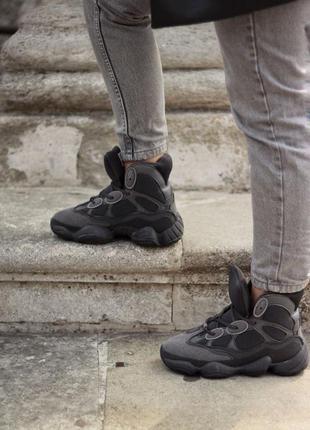 Yeezy 500 hight utility black топ кроссовки весна осень унисекс5 фото