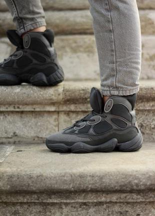 Yeezy 500 hight utility black топ кроссовки весна осень унисекс1 фото