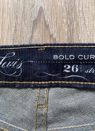 Джинсы прямые джинсовые штаны levis bold curve низкая посадка w26 l 325 фото