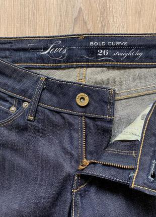Джинсы прямые джинсовые штаны levis bold curve низкая посадка w26 l 324 фото