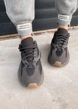 Yeezy 700 utility black топ кроссовки унисекс весна осень4 фото