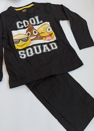 Пижама черная хлопковая примарк эмоджи primark на 3-4 года, 104 см