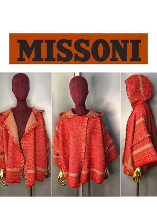Missoni вязанная шерстяная накидка пончо с капюшоном пальто кардиган rundholz owens margi3 фото