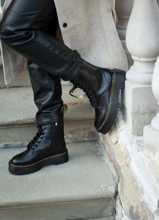 Dr.martens jadon zip premium  з замком женские кожаные ботинки весна осень7 фото