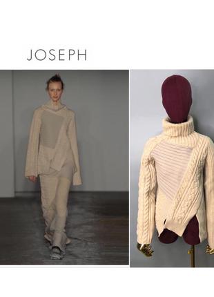 Joseph дизайнерский тёплый вязанный свитер из 100% овечьей шерсти шерстяной пэчворк