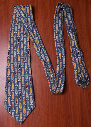 Крутейший  шелковый галстук с галстуками yves saint laurent2 фото